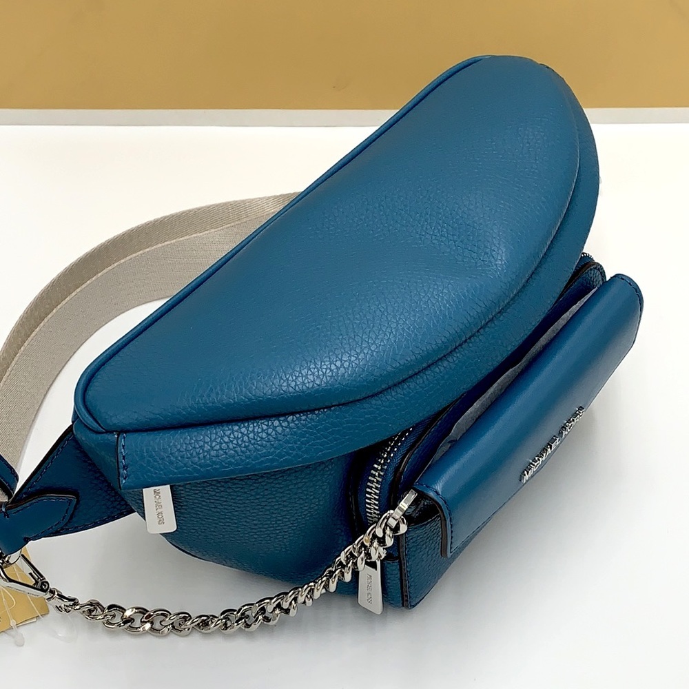 MICHAEL KORS 
Maisie Large Pebbled Leather 2-in-1 Waistpack Fannypack Crossbody - Picture 4 of 16